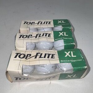 Lot Of 3  Vintage Top Flight Golf Ball Packages NEW 9 Balls Total